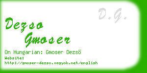 dezso gmoser business card